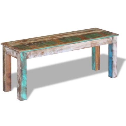Bench Solid Reclaimed Wood 110x35x45 cm - Image 4