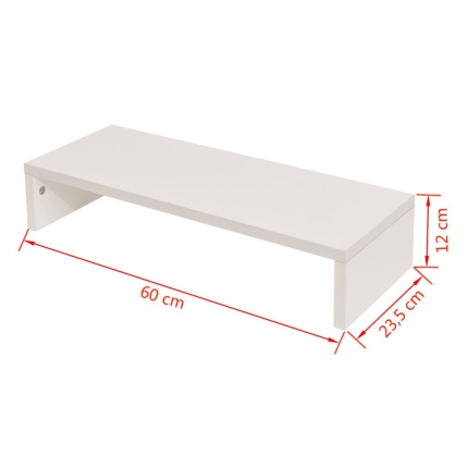 Monitor Stand Chipboard 60x23.5x12 cm White - Image 5
