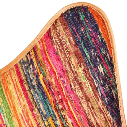 Butterfly Chair Multicolour Chindi Fabric - Image 8