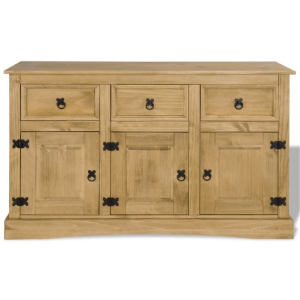 Sideboard Solid Mexican Pinewood Corona Range 132x43x78 cm - Image 6