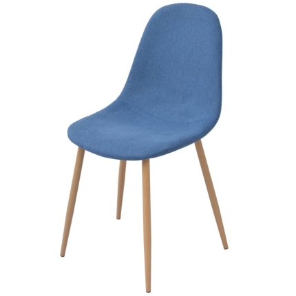 Dining Chairs 2 pcs Blue Fabric - Image 2