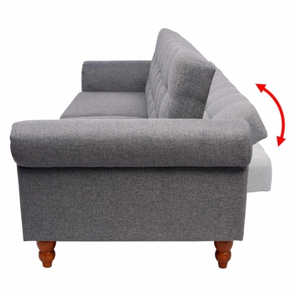 Sofa Bed Fabric Grey - Image 5