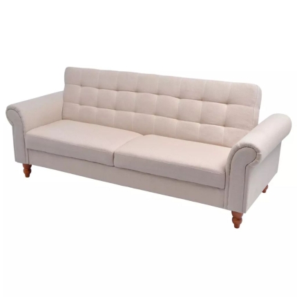 Sofa Bed Fabric Cream - Image 3