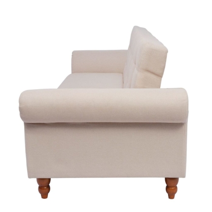 Sofa Bed Fabric Cream - Image 4