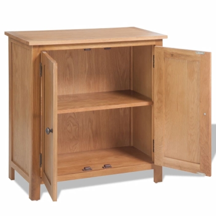 Sideboard 70x35x75 cm Solid Oak Wood - Image 4