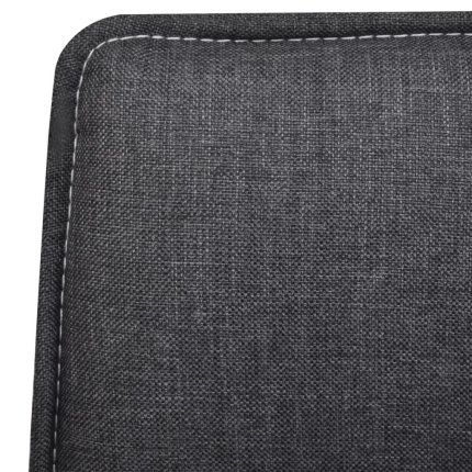 Dining Chairs 4 pcs Dark Grey Fabric - Image 6