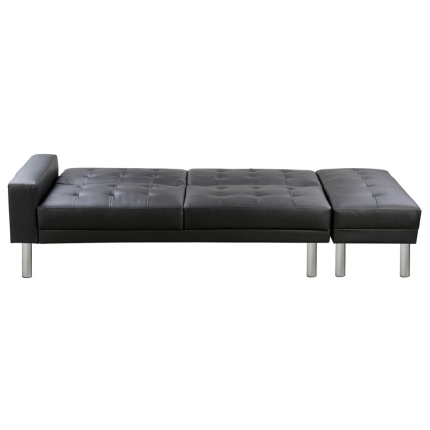 Sofa Bed Artificial Leather Black - Image 7