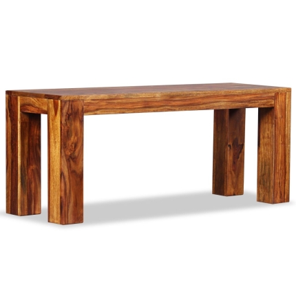 Bench Solid Sheesham Wood 110x35x45 cm - Image 3