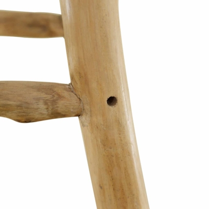 Bar Stool Real Leather and Solid Teak Wood - Image 7