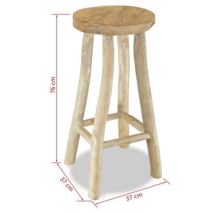 Bar Stool Solid Teak Wood - Image 4