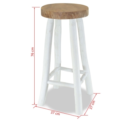 Bar Stool Solid Teak Wood - Image 4