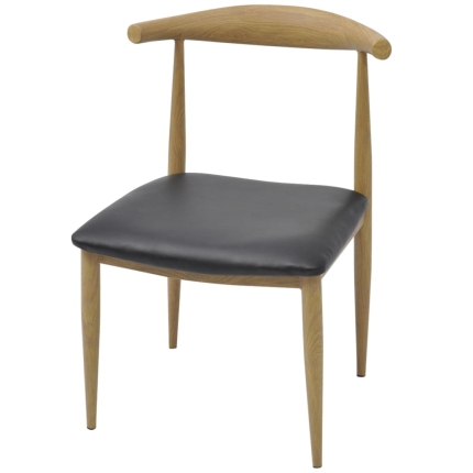 Dining Chairs 6 pcs Black Faux Leather - Image 2