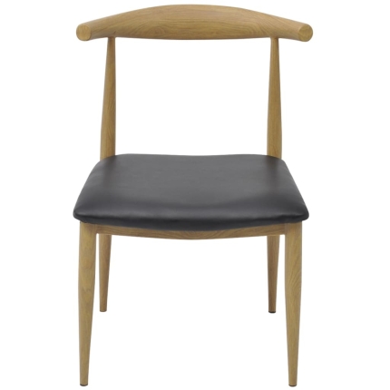Dining Chairs 6 pcs Black Faux Leather - Image 3