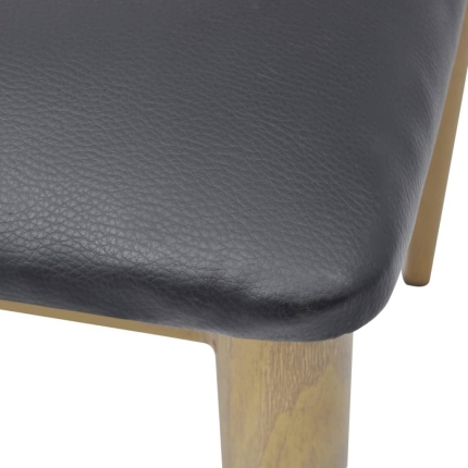 Dining Chairs 6 pcs Black Faux Leather - Image 4