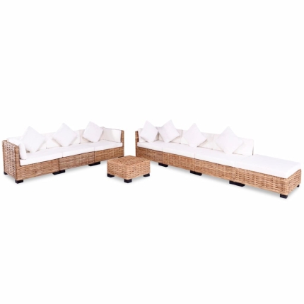 Sofa Set 27 Pieces Natural Rattan - Image 2