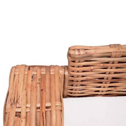3-Seater Sofa Natural Rattan - Image 4