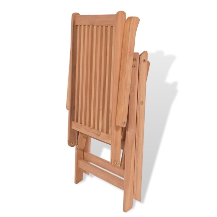 Reclining Garden Chairs 2 pcs Solid Teak Wood - Image 6