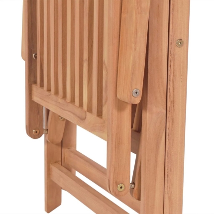 Reclining Garden Chairs 2 pcs Solid Teak Wood - Image 7