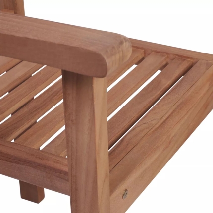 Stackable Garden Chairs 4 pcs Solid Teak Wood - Image 5