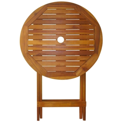 3 Piece Folding Bistro Set solid Acacia Wood - Image 3