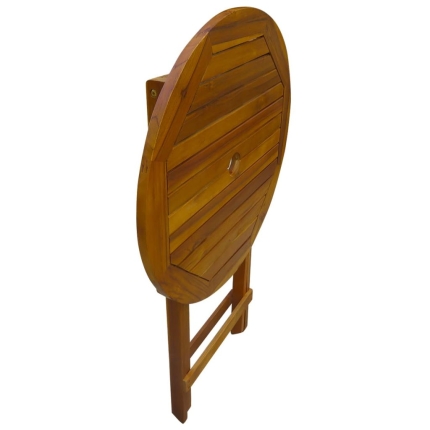 3 Piece Folding Bistro Set solid Acacia Wood - Image 4