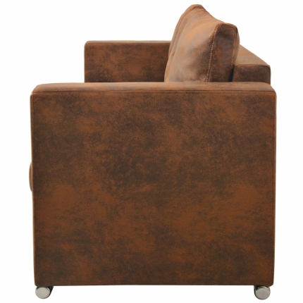 3-Seater Sofa 191x73x82 cm Artificial Suede Leather - Image 3