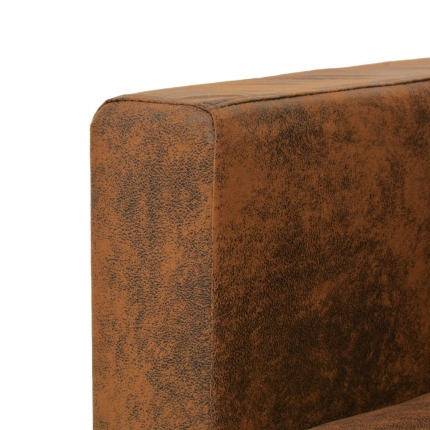 3-Seater Sofa 191x73x82 cm Artificial Suede Leather - Image 4