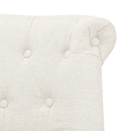 Loveseat Fabric 94x67x76 cm White - Image 4