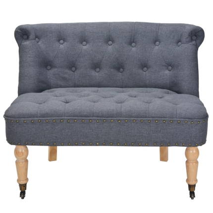 Loveseat Fabric 94x67x76 cm Dark Grey - Image 2