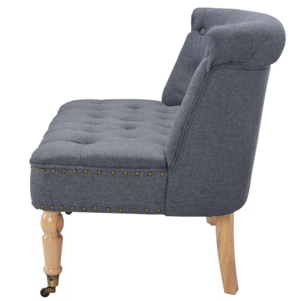Loveseat Fabric 94x67x76 cm Dark Grey - Image 3