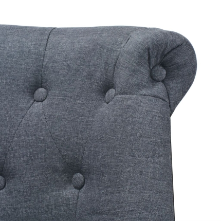 Loveseat Fabric 94x67x76 cm Dark Grey - Image 4