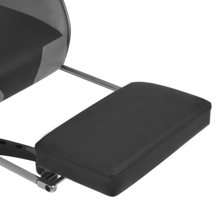 Reclining Office Racing Chair with Footrest Grey - Image 6