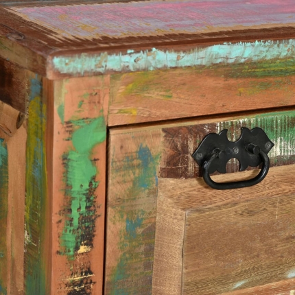Shoe Storage Bench Solid Reclaimed Wood - Image 2