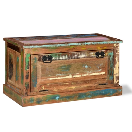 Shoe Storage Bench Solid Reclaimed Wood - Image 11