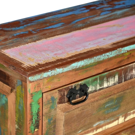 Shoe Storage Bench Solid Reclaimed Wood - Image 10