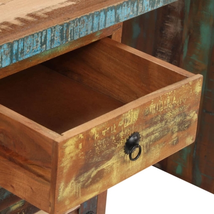 Pedestal Desk Solid Reclaimed Wood 140x50x77 cm - Image 6