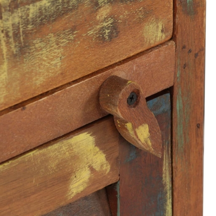 Pedestal Desk Solid Reclaimed Wood 140x50x77 cm - Image 8