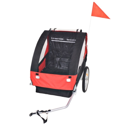 Kids' Bicycle Trailer Red and Black 30 kg - Image 2