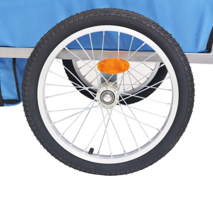 Kids' Bicycle Trailer Grey and Blue 30 kg - Image 4