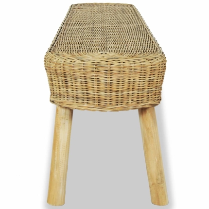 Hall Bench 110x35x45 cm Natural Rattan - Image 3