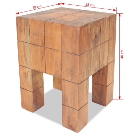 Stool Solid Reclaimed Wood - Image 5