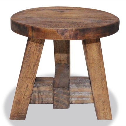 Stool Solid Reclaimed Wood - Image 2