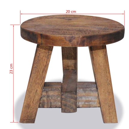 Stool Solid Reclaimed Wood - Image 3