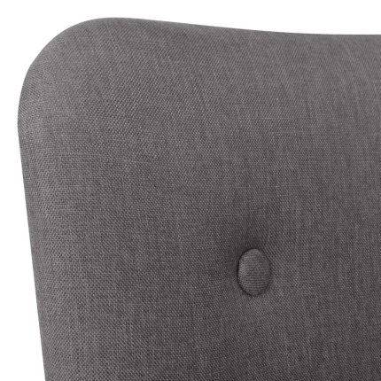 Armchair with Footstool Grey Fabric - Image 5