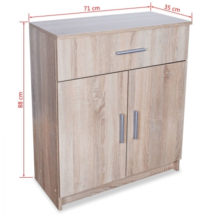 Sideboard Chipboard 71x35x88 cm Oak - Image 6