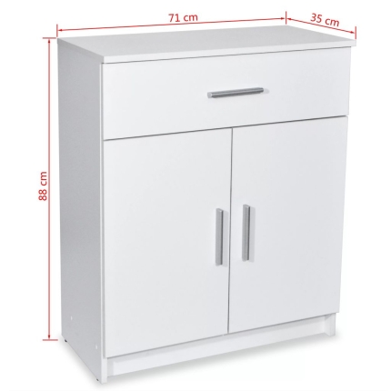 Sideboard Chipboard 71x35x88 cm White - Image 6