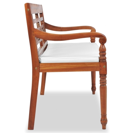 Batavia Bench with Cushions 120 cm Teak - Image 3