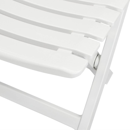 3 Piece Folding Bistro Set Plastic White - Image 4