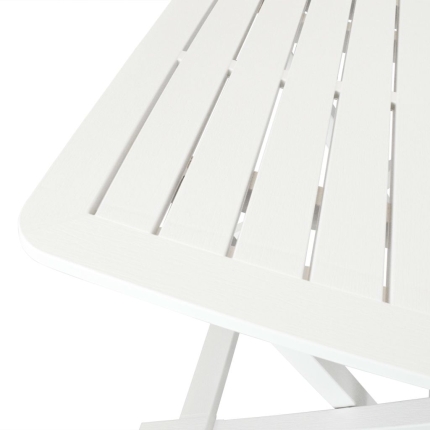 3 Piece Folding Bistro Set Plastic White - Image 5
