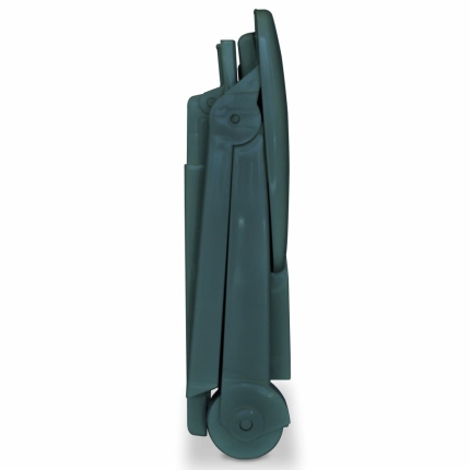 Sun Lounger with Footrest Plastic Green - Image 7